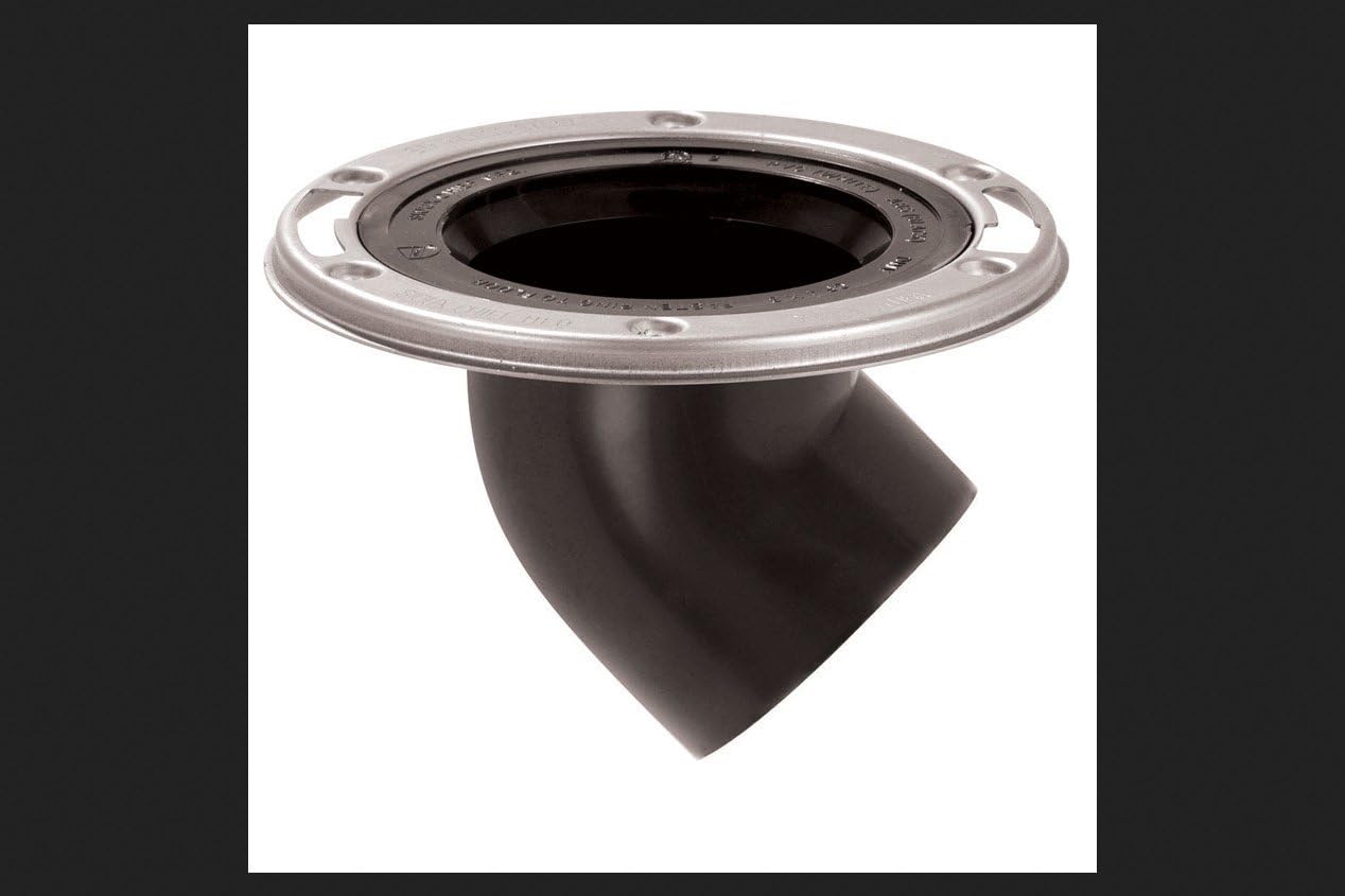 Sioux Chief Manufacturing Sioux Chief 889-45AMPK2 3X4 ABS 45 Degree Closet Flange with Stainless Steel Adjustable Ring