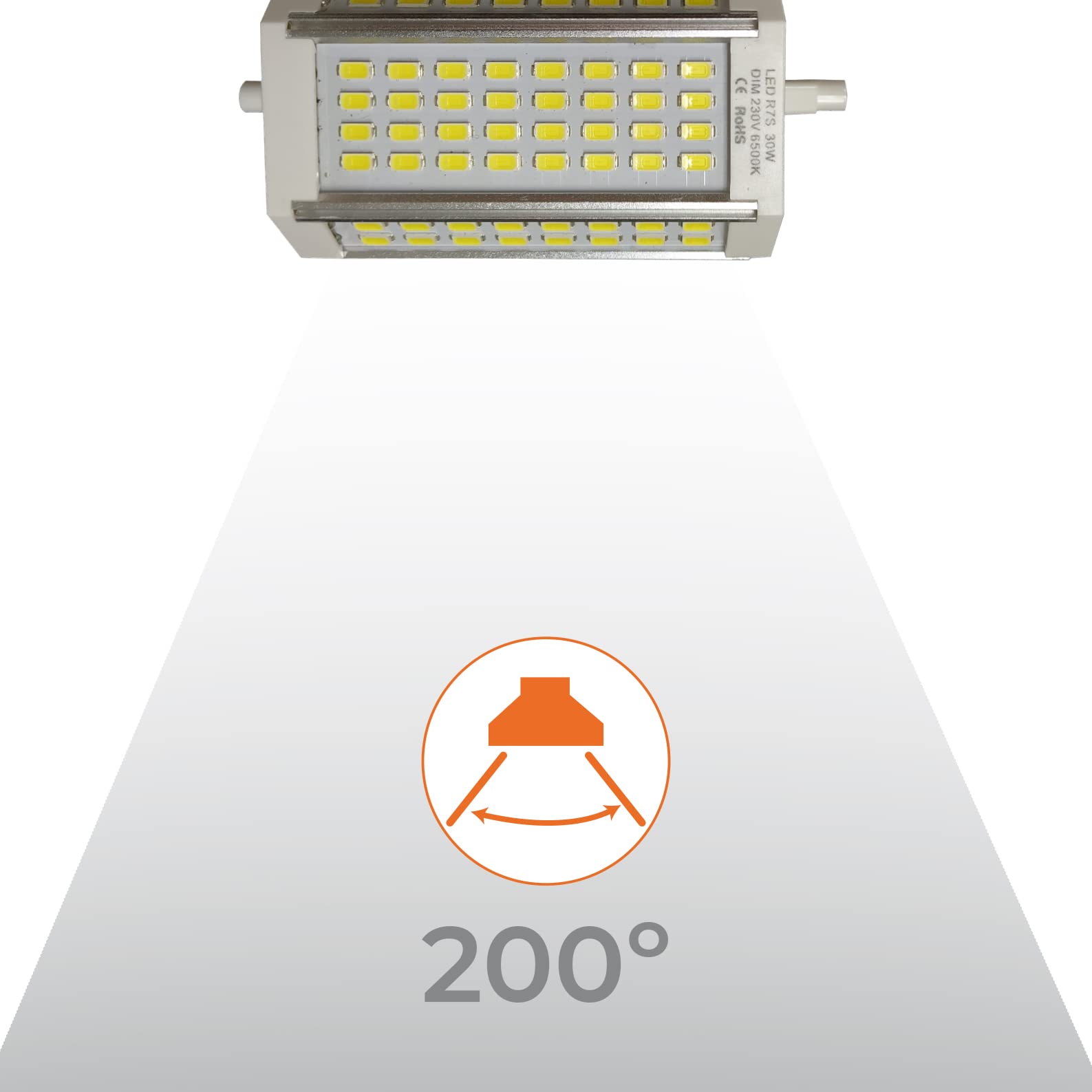 LED ATOMANT 5x Bombilla LED R7S 118mm 30W Regulable Color Luz Neutra 3000lm