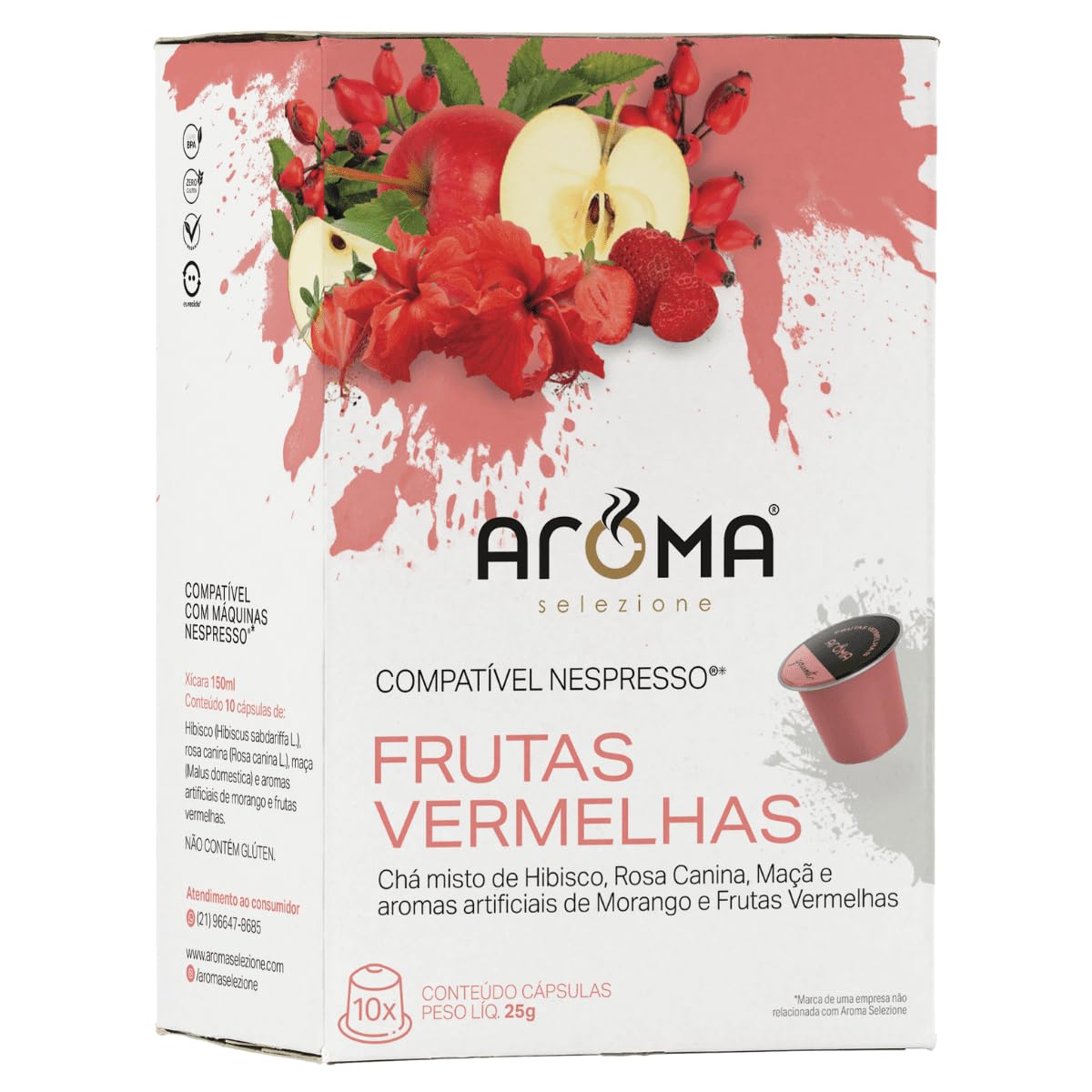 Aroma Selezione Cápsulas De Chá Frutas Vermelhas Compatível Com