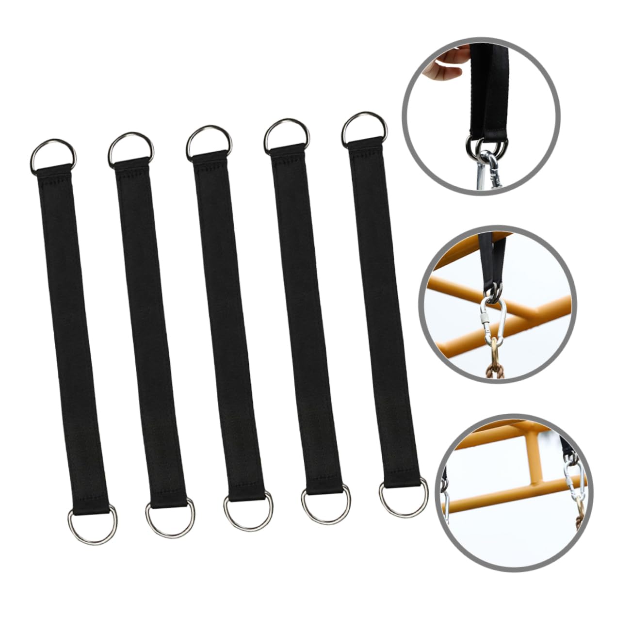 FUNOMOCYA Stainless Steel Swing Hooks Swivel Hook Set 5 Pack for Outdoor Swing and Hammock Hanging