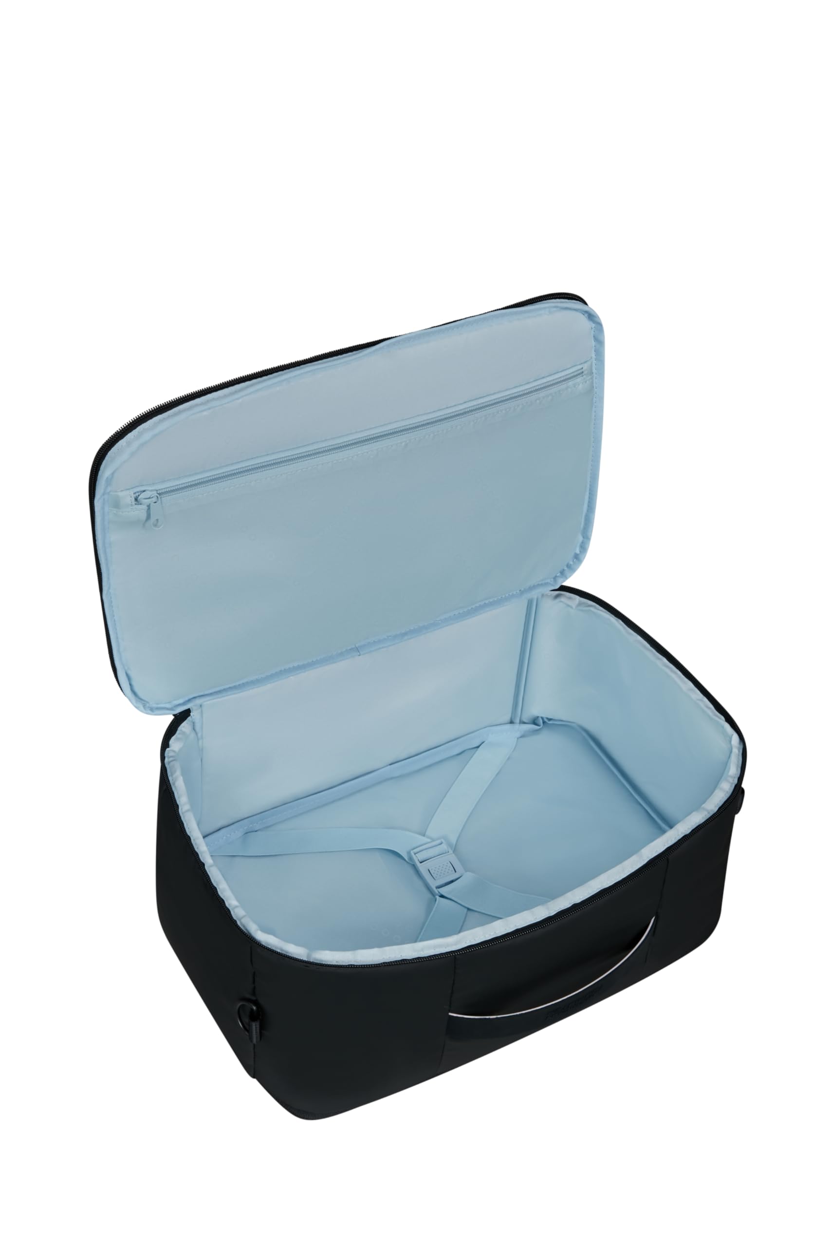 American Tourister Puffypop - Bagaglio a Mano da Sottosedile Donna (40 x 25 x 20 cm, 21 L, 0.70 kg) - Borsa da Cabina Versatile 3-Way, Zaino Aereo con Scomparto Laptop 14" - Nero