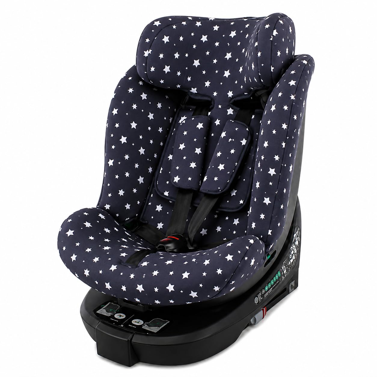 JYOKO Kids Bezug für Autositz, Baumwolle, kompatibel mit BeCool Saturn, atmungsaktive Baumwolle, ganzjährige Verwendung, entworfen und hergestellt in Barcelona, Wintersky-Muster
