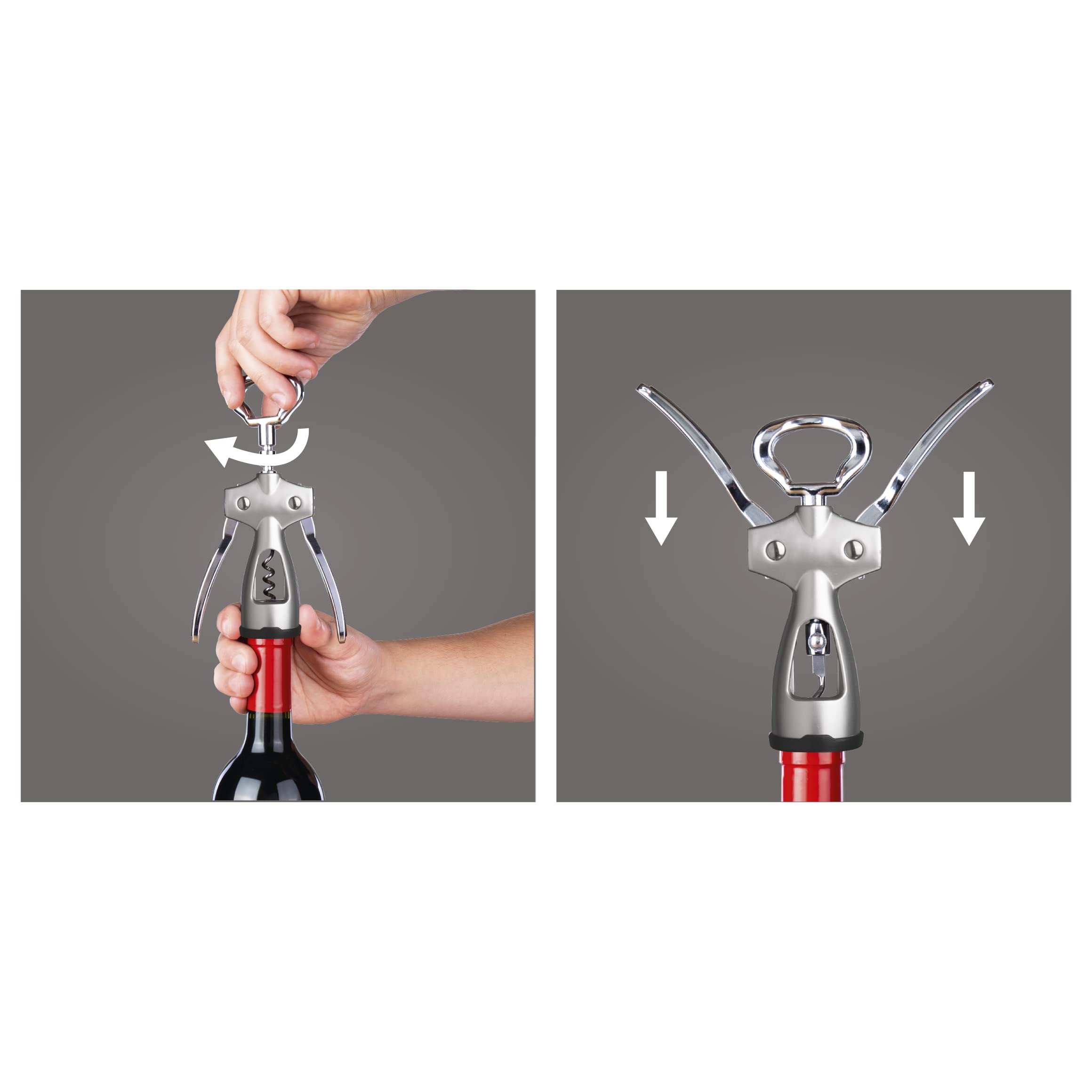 Vacuvin 68423606 Winged Corkscrew Giftpack, Silver - Image 3