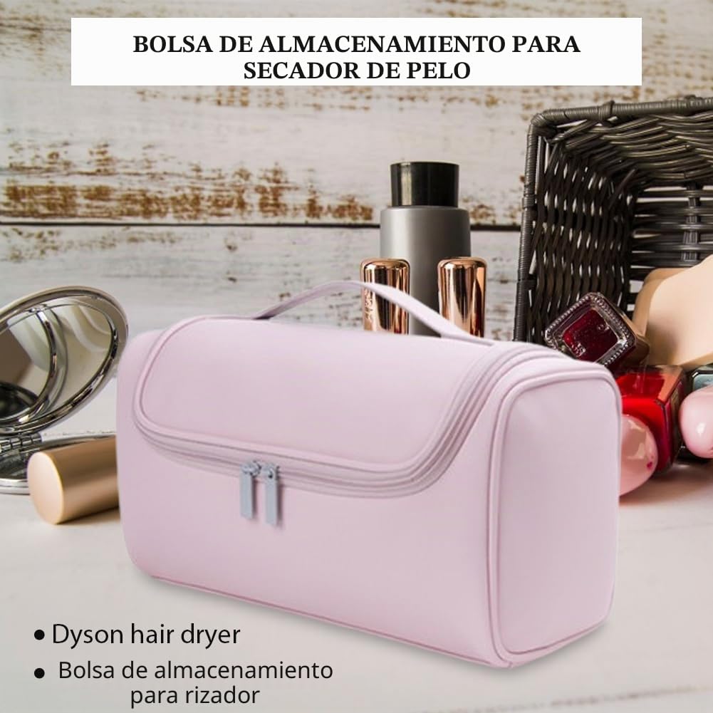 Bolsa de viaje Ruioomeep para Dyson Airwrap Styler y Shark, bolsa de almacenamiento portátil para Dyson Supersonic y accesorios, bolsa de transporte para secadores de pelo con gancho para herramientas