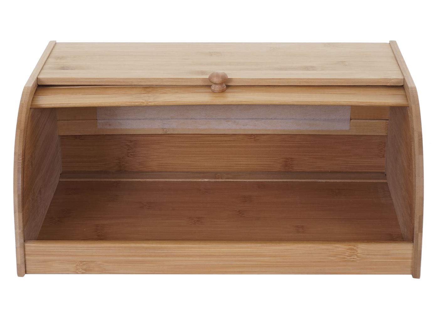 Mendler Chlebak HWC-B80AM, pojemnik na chleb, pojemnik na chleb, do przechowywania chleba, bambusowa pokrywa – 17 x 40 x 28 cm, bez szuflady