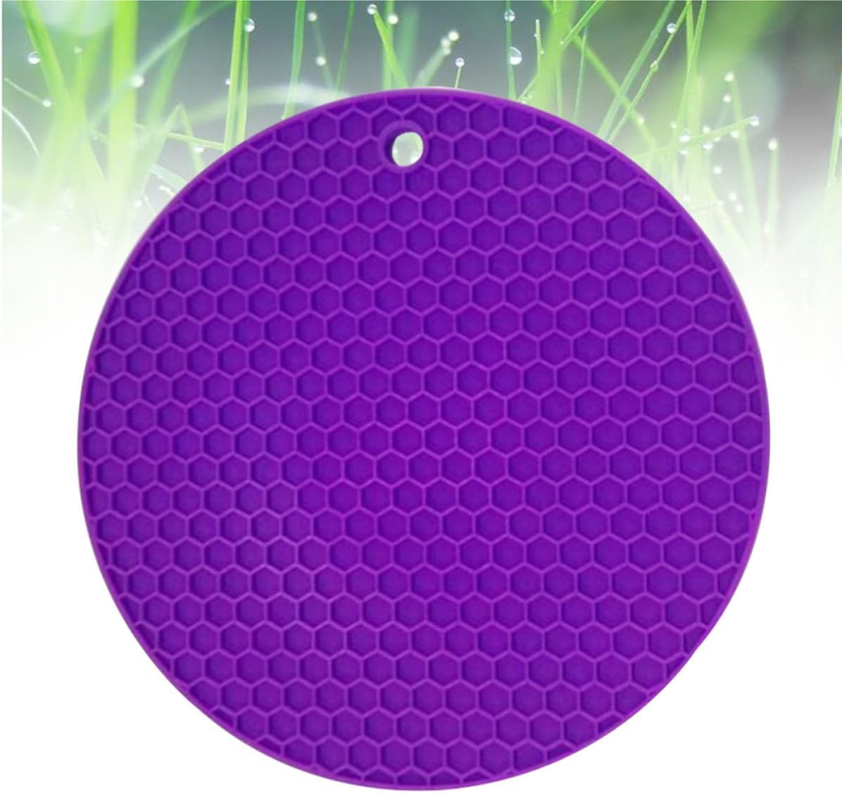 Purple Silicone Honeycomb Trivet Mat for Teapot and Pan Heat Resistant