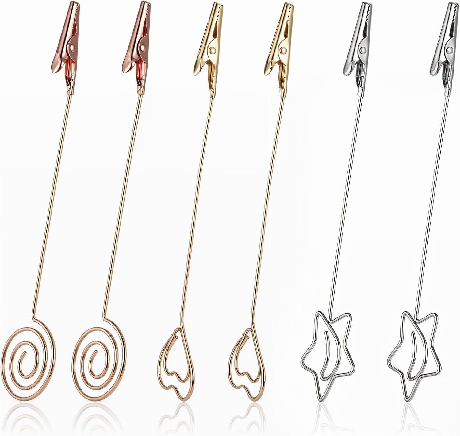 6 Pcs Clips for Joints, Bracelet Helper Tool Place Card Holders Multi-Functional Picture Holders for Tables Metal Matchstick Extenders for Jewelry Necklace Watch Clasps Ties Zippers