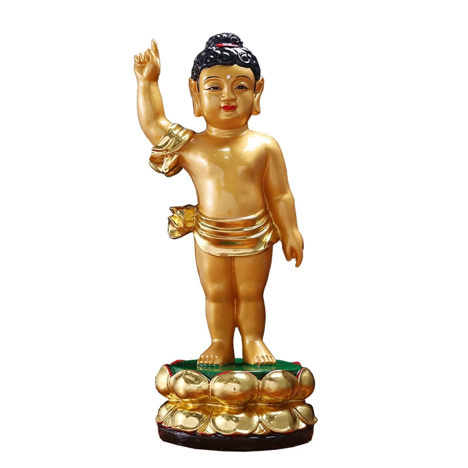 LUNIZ Estatua de Buda Exquisito Paisaje de Resina Buda Estatua Feng Shui Sala de Estar Perfecta for su hogar u Oficina 10 Pulgadas/ 15 Pulgadas Estatua de Jardín al Aire Libre(Color:B)