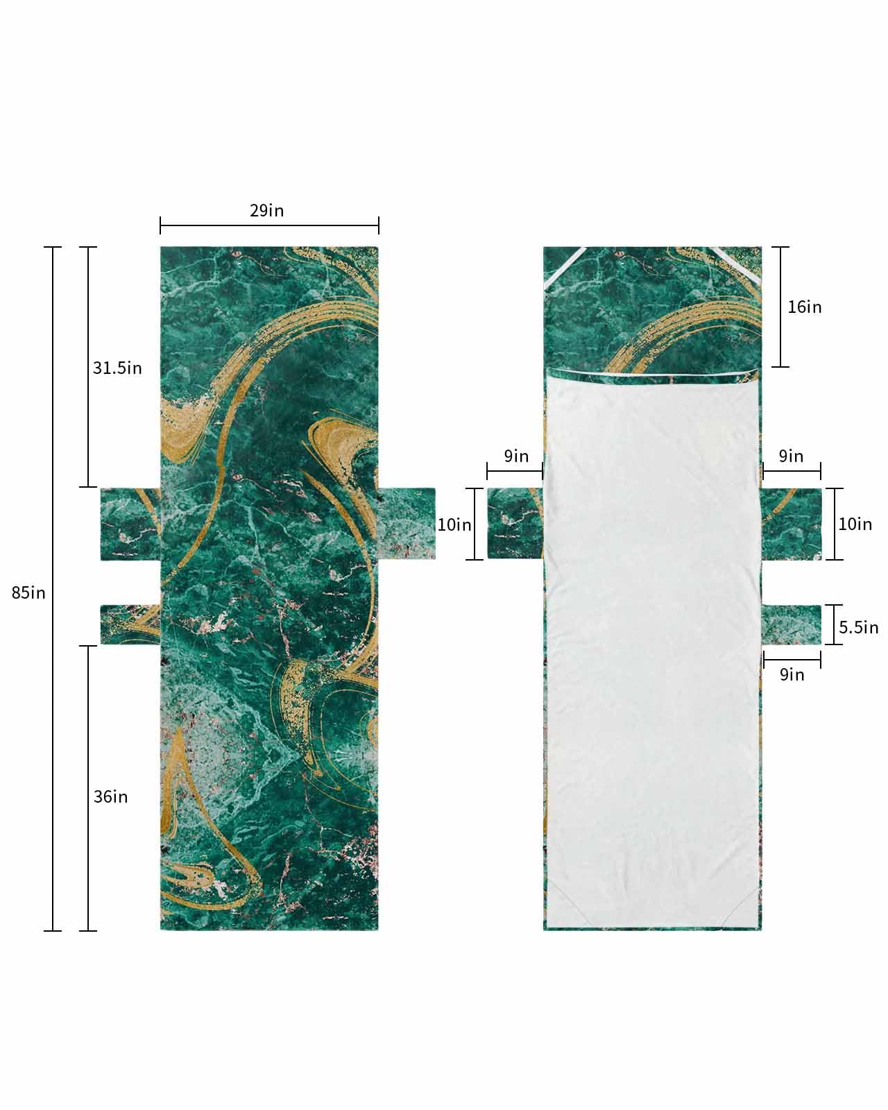 Turquoise Beach Lounge Chair Towel Cover, Soft Chaise Lounge Towel with Side Pockets Patio Pool Chairs Cover for Beach/Pool Sunbathing 29x85 Golden Modern Marble Abstract Art Watercolor