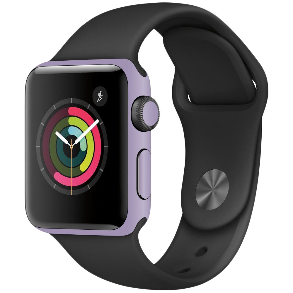 MightySkins Skin Compatible with Apple Watch Series 2 38mm - Solid Lavender | Protective, Durable, and Unique Vinyl Decal wrap Cover | Easy to Apply, Remove, and Change Styles | Made in The USA