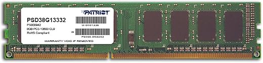 Patriot PSD38G13332 Signature 8GB CL9 PC3-10600 1333MHz DIMM 8 DDR3 1333 Computer Internal Memory