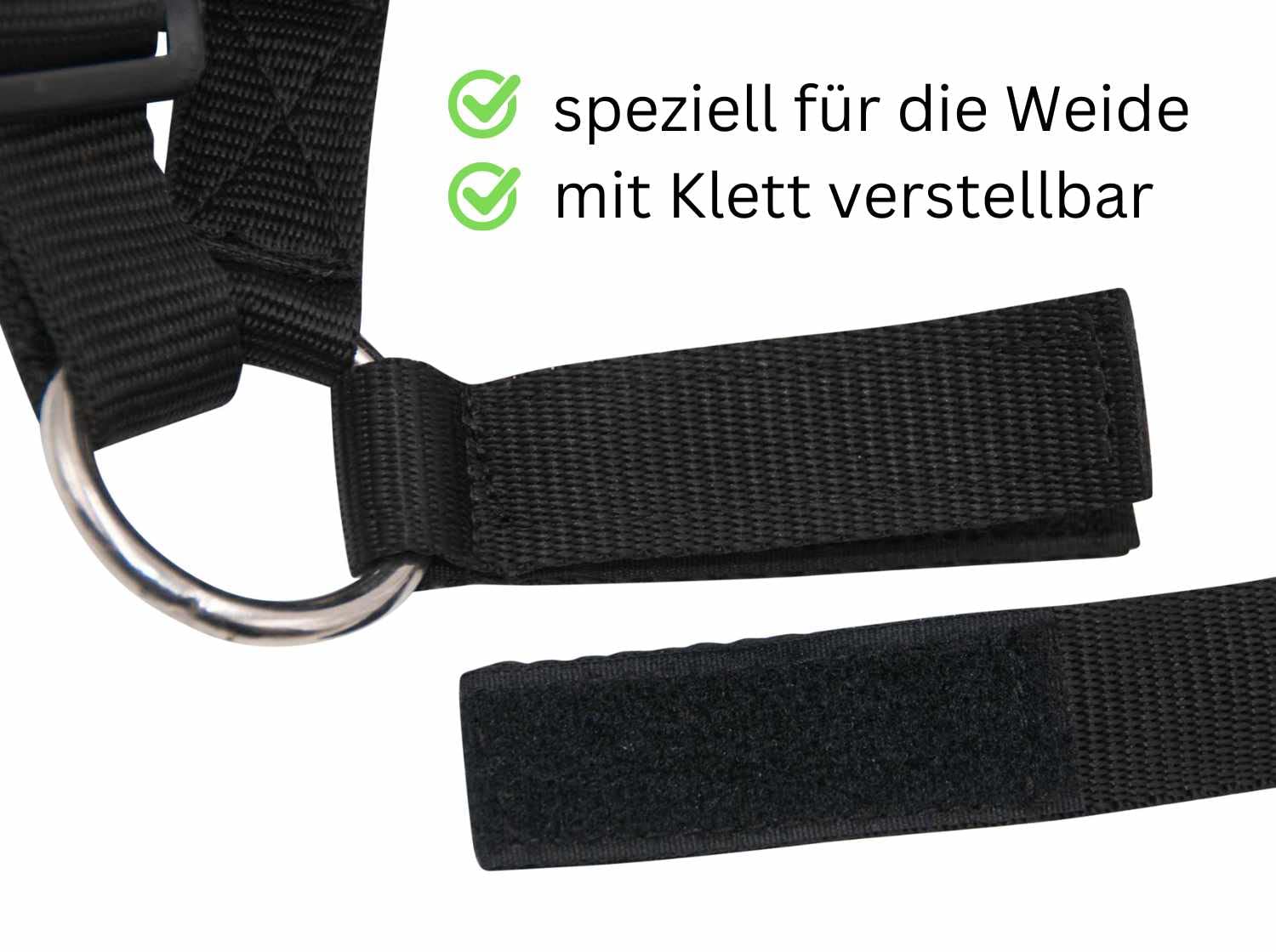 HorseGuard Maulkorb Fressbremse für Pferde mit Teddyfleece Polster, Größenvielfalt