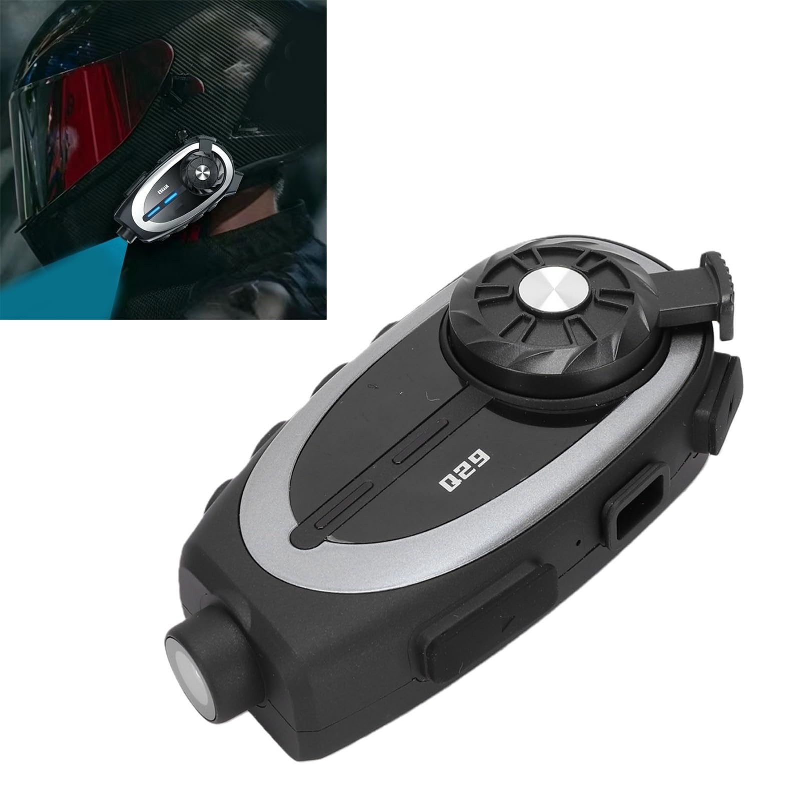 Auricolare Bluetooth per Moto con Fotocamera e Riduzione Avanzata del Rumore per Motociclisti Impermeabili con 40 Ore di Riproduzione
