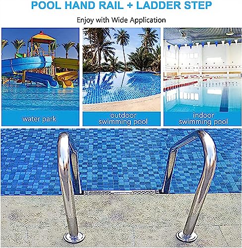Escalera de piscina acero inoxidable 2 peldaños miniatura 5