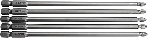 Puntas cruzadas de 6 pulgadas PHILLIPS PH2 de los pedazos largos No.2 del destornillador 5 PC