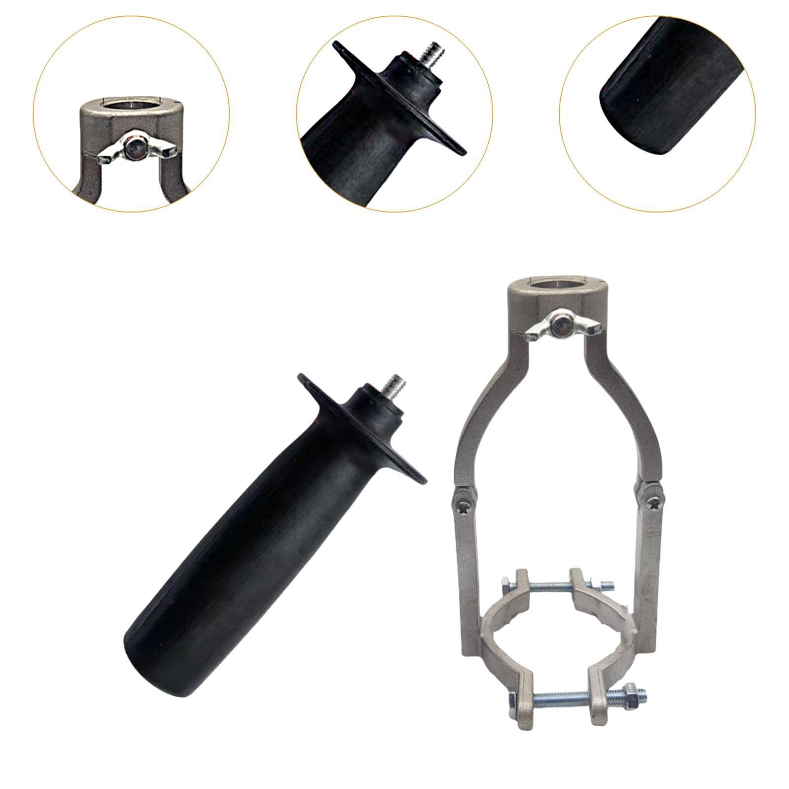 Adaptador de Broca para Agujeros Cuadrados con Mango Y Abrazadera Ajustables, de 1,38 a 2,17 Pulgadas.