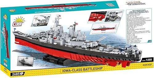 Miniatura 11 de COBI Colección Histórica Segunda Guerra Mundial Acorazado Clase Iowa, Edición Ejecutiva 4 en 1, 2685 piezas