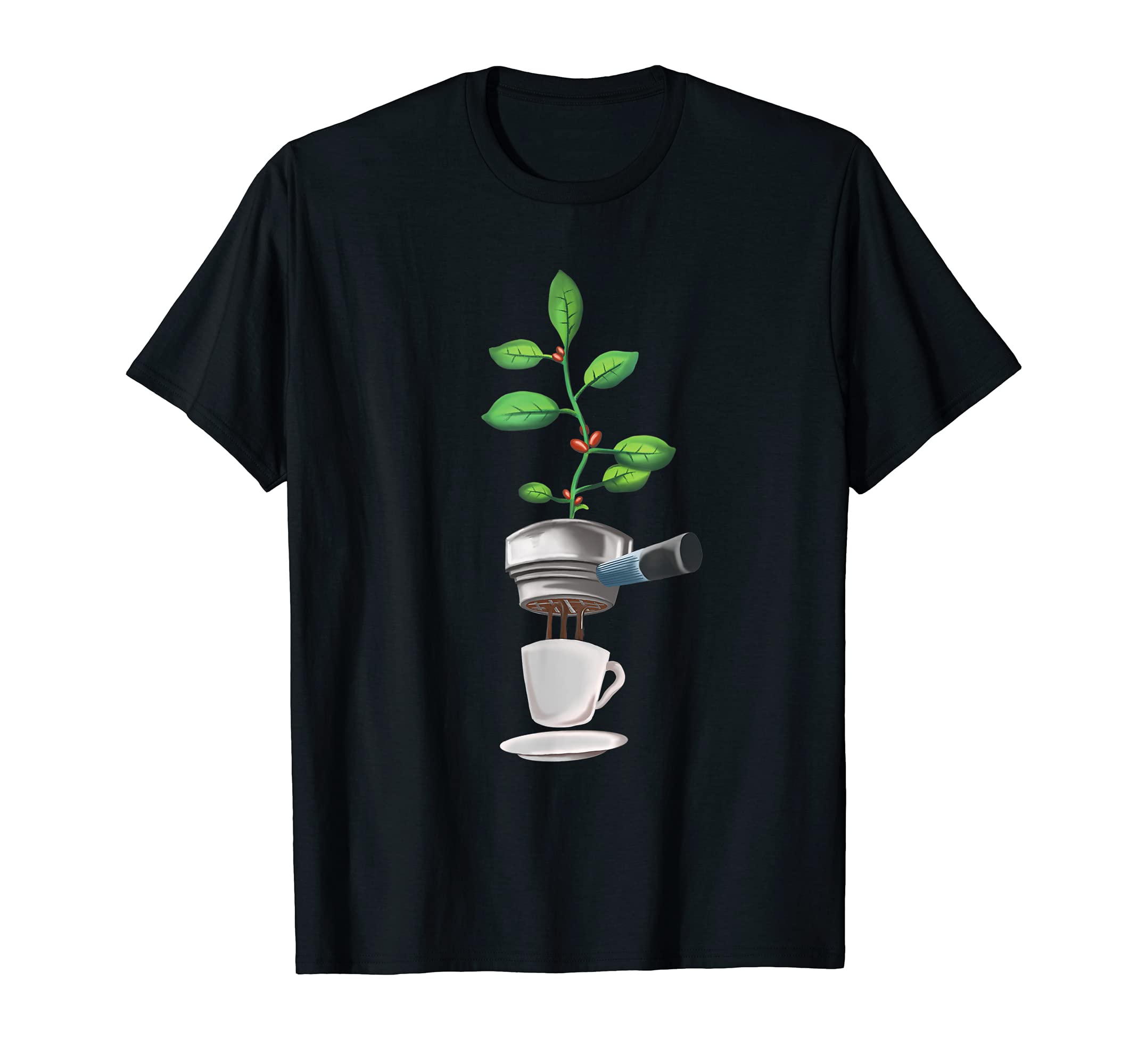 Funny Barista ShirtsEspresso Coffee Plant - Coffee Lover Caffeine Barista T-Shirt
