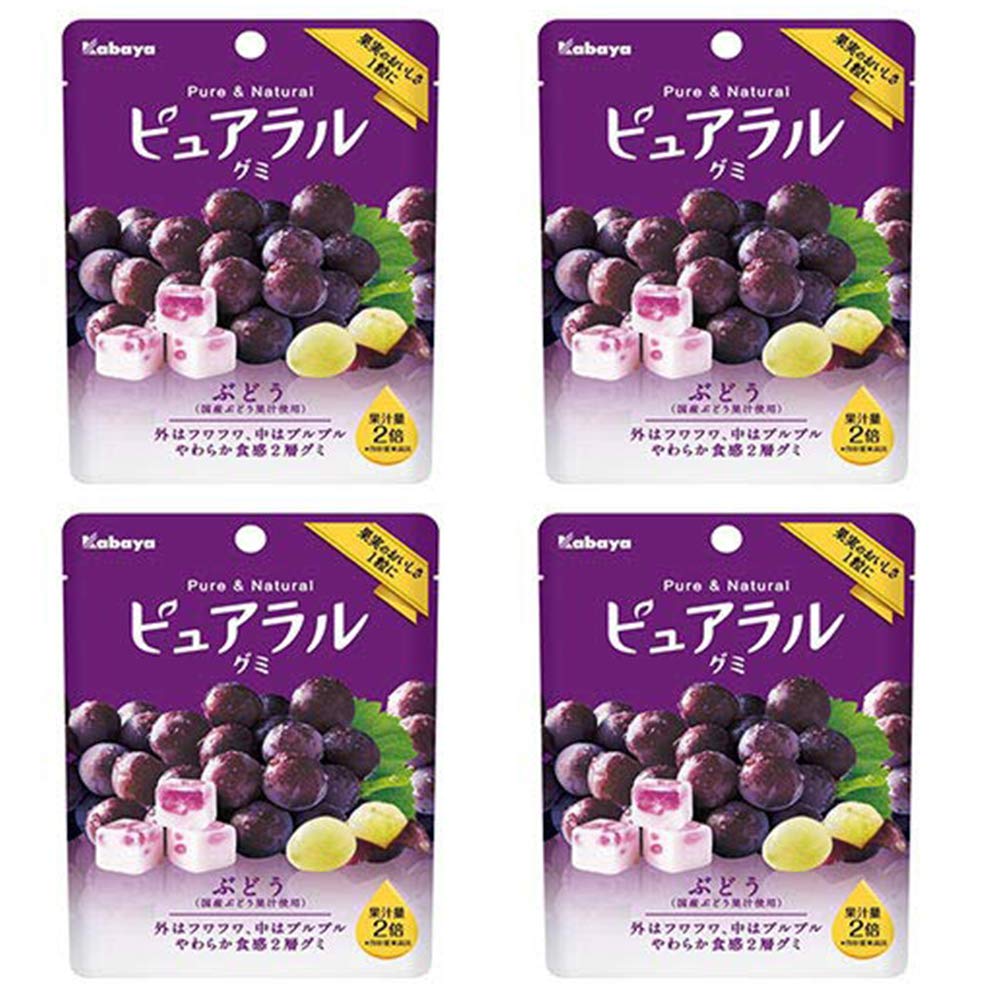 Amazon.com: Pureral Gumi Grape Taste 1.6oz 4pcs Japanese Gummy