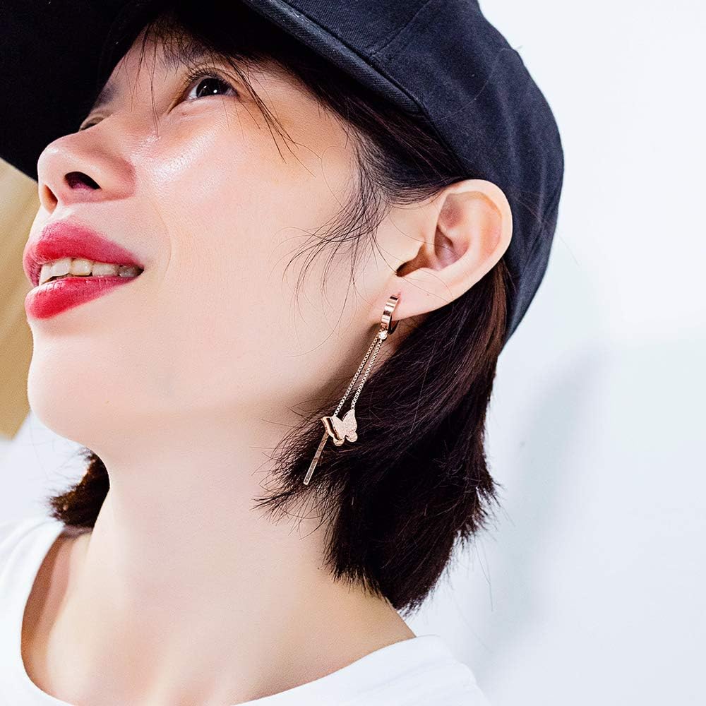 Amazon Rockyu ジュエリー ブランド クローバーピアス レディース 人気 揺れる ピアスレディース ピンクゴールド 18k ステンレス 四つ葉 リング 蝶々 ジュエリー 通販 Amazon Rockyu ジュエリー ブランド クローバーピアス レディース 人気 揺れる ピアスレディース ピンクゴールド 18k ステンレス 四つ葉 リング 蝶々 ジュエリー 通販