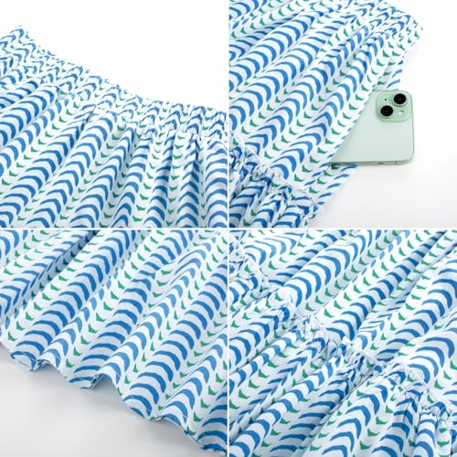 Belle Poque Women Floral Skirt High Waisted Midi Skirt Flowy Skirt with Pockets2