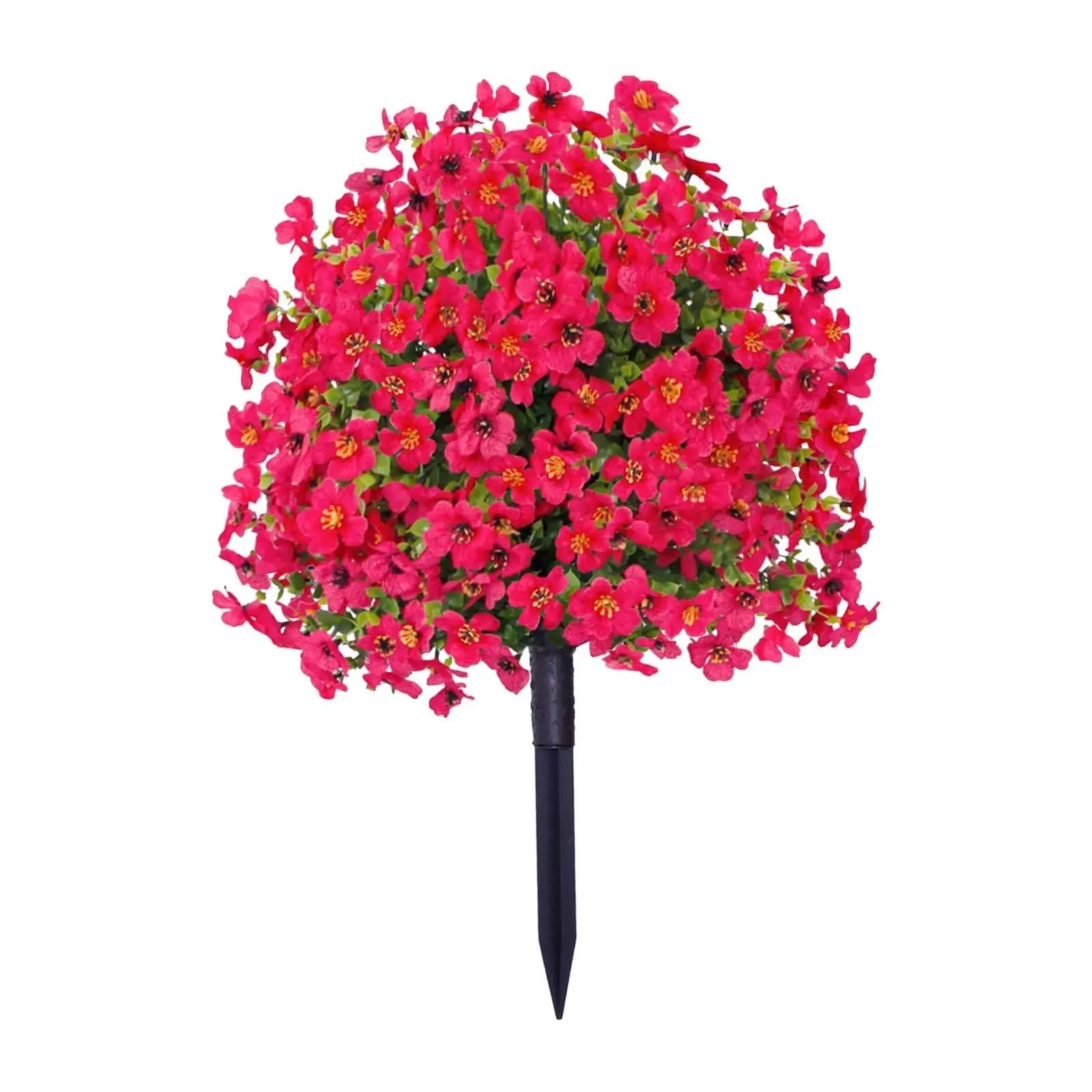 WJLYDM Artificial Violet Flower Garden Stake Realistic Outdoor Statue Decorative Accessories For Pathway Yard Decor