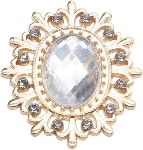 10 botones de diamantes de imitación de 1.102 x 0.984 in para costura, adornos de espalda plana, botón decorativo para ropa, manualidades de