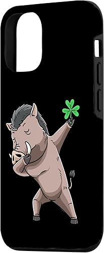 Miniatura 5 de iPhone 12 mini Dabbing Wild Boar With Shamrock Pig Case