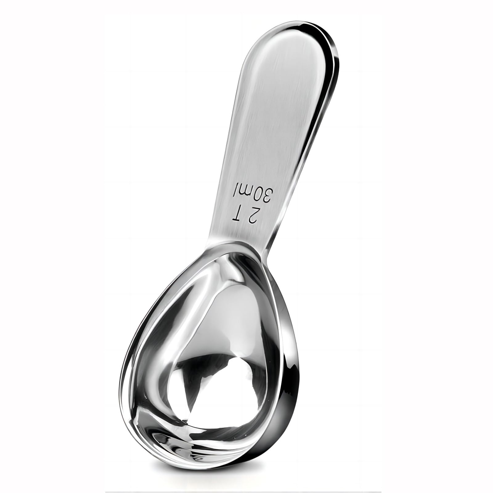 GREATLINK Coffee Scoop for Ground Coffee 2 Tablespoon Measuring Spoon, Small 18/8 Stainless Steel Exact Measuring Spoon for Tea Sugar Flour Metal Coffee Scooper for canisterss/jars (30ml,1 Pcs)
