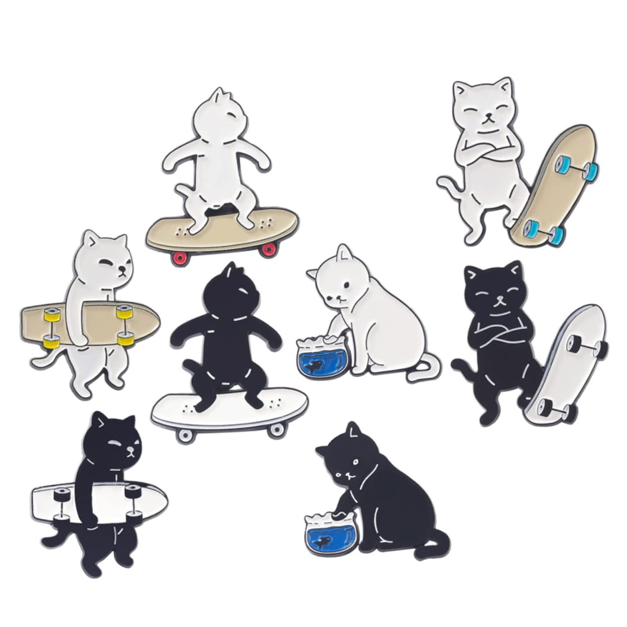 VANZACK Rucksack-stifte Katzen Brosche Tier Emaille Pin Langlebige Brosche Cartoon-emaille-broschen Schmuck Für Frauen Katzennadeln Für Rucksäcke Katze Stifte Legierung
