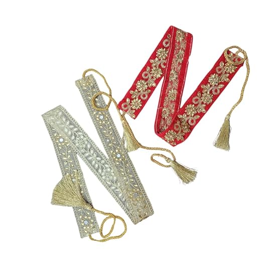 Set of 2 Adjustable Pearl Belts