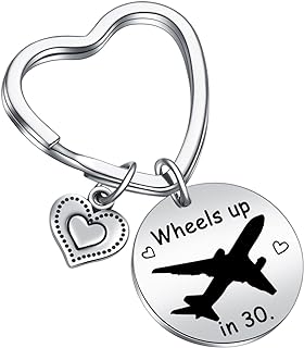 Airplane Keychain - Wheels Up In 30 Jewelry - Criminal Minds Merch Gift - Tv Show Inspired Gifts For Criminal Minds Fans, Lover Jewelry Keychain
