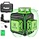 Huepar B03CG 3D Laser Level 360° Self Leveling, 3x360 Niveau Laser Tool, 3 Plane Cross Line Lazer Leveler Green Beam, Li-ion