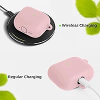 Vista 576 de Funda para AirPods Pro con kit de limpieza, funda de silicona suave para Apple AirPod Pro de 1ª/2ª generación, accesorios de funda AirPods Pro/Pro 2