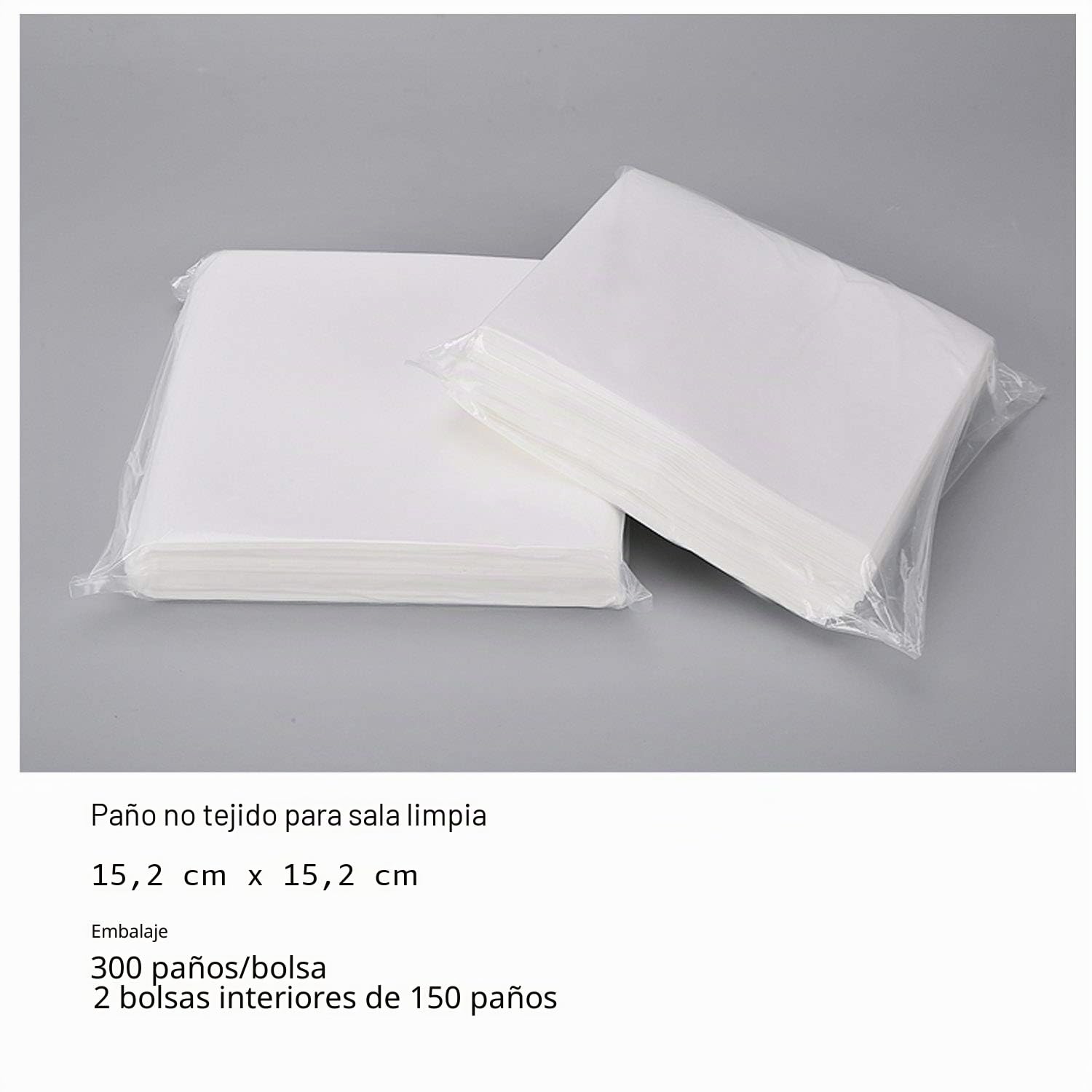 AAWipes Toallitas de limpieza desechables sin pelusas, mezcla de celulosa y poliéster, 6 x 6 pulgadas (grado B, 56 g/m²) – Bolsa de 300 toallitas secas de laboratorio de uso general sin polvo (CP05606