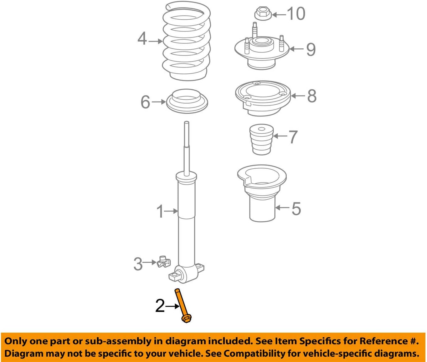 Automotive Suspension & Steering MOTORS Genuine GM Shock Bolt 94501043