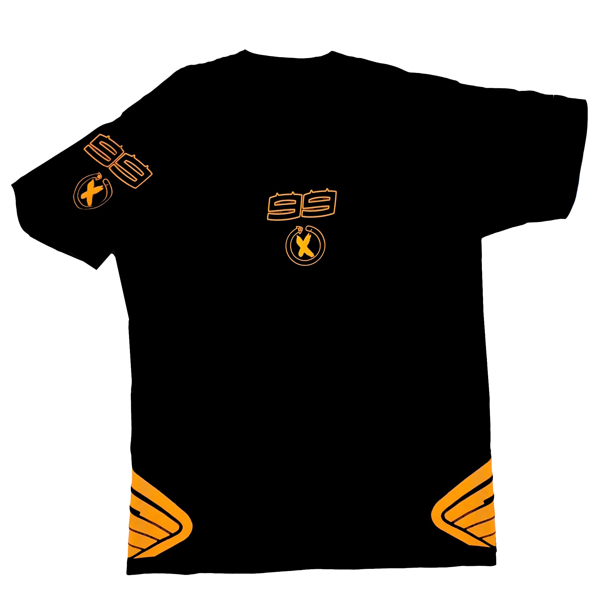 Lorenzo 99 T-Shirt, 2019 Moto GP Style, Flügel, Schwarz