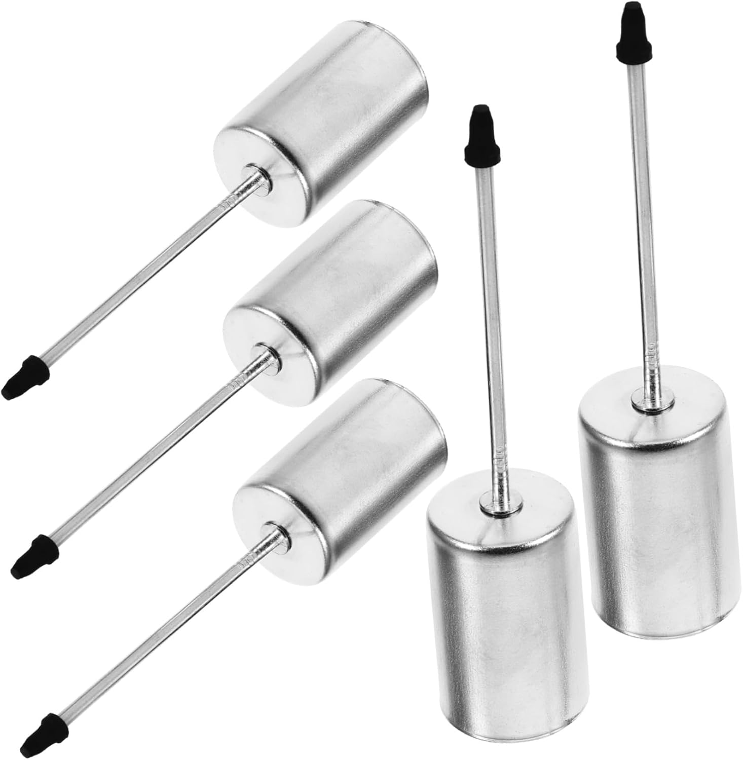 Hemobllo 5Pcs Candle Holders with Pointed Spike Insert Silver Tapered Candle Cups for Christmas Tree Decor Festive Party Favors Dining Table Centerpiece Holiday Atmosphere