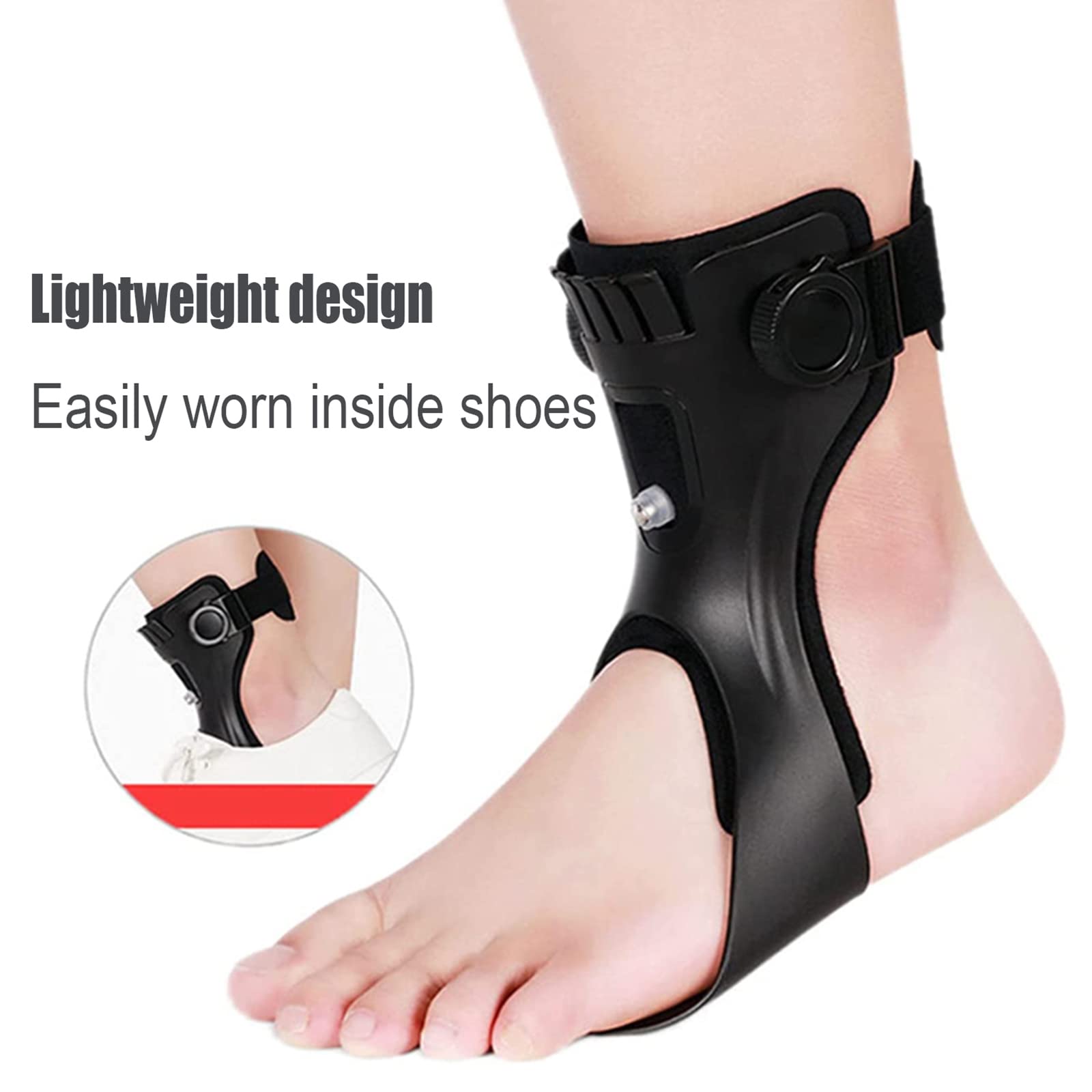 orteza stopy, Orteza na opadającą stopę AFO Stabilizator kostki stopy dla osób po udarze mózgu Hemiplegia Buty do chodzenia, Lewa stopa, XL, stopa-S(Left foot,XL)