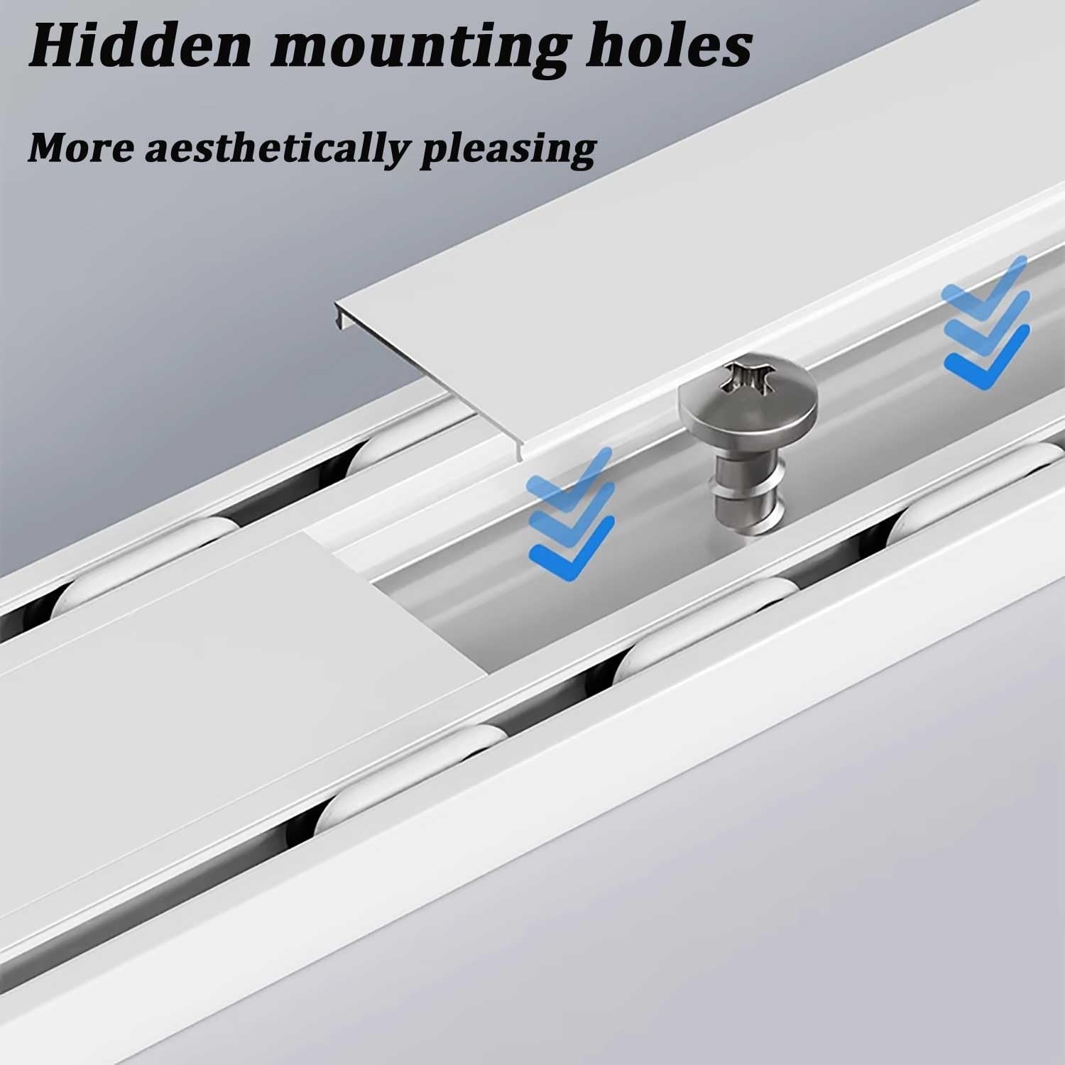 Système de tringle à rideaux double voie en aluminium – Tringle à rideaux de 1,8 m / 5.9ft montée au plafond pour rideaux coulissants lisses et solutions polyvalentes de décoration d'intérieur