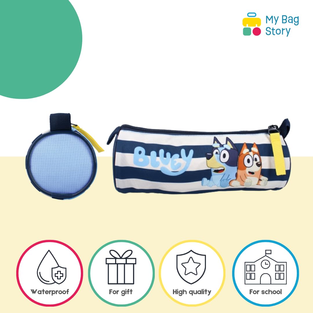 mybagstory, Bluey Pencil Case, Blue, Child, School, Primary, Kindergarten, Daycare, Boys Pencil Case, Size 21 cm, Blue, 21 cm - Image 3