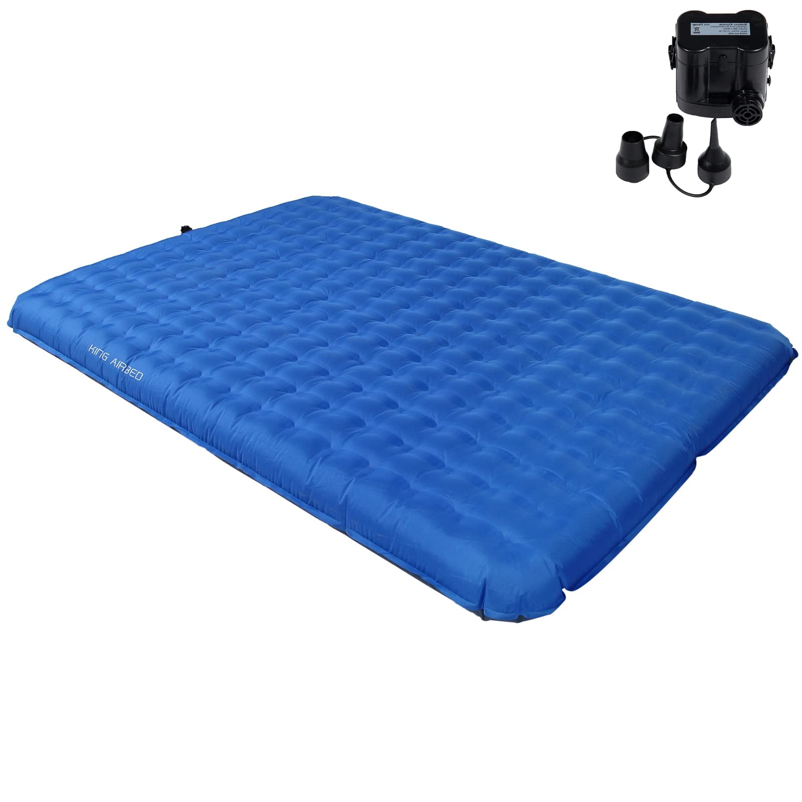 KingCamp Sleeping Pad for Camping, Lightweight Compact Inflatable Extra Thick Air Mattress for 2 Person Double Size/Single Person, Comfortable Twin & Queen Size Mat for Outdoors, Hiking, Backpacking