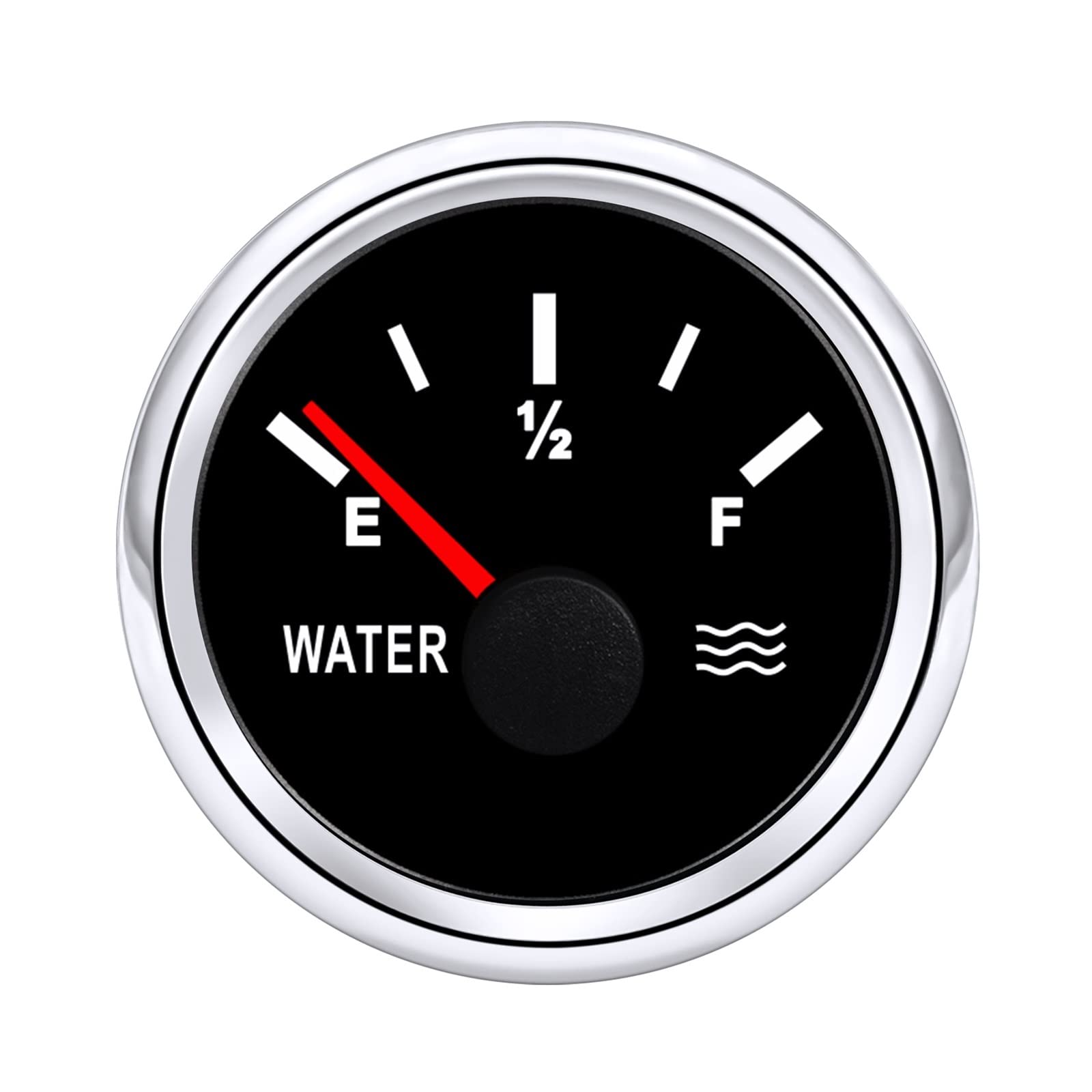 Cfwwsaq 2 Liquid Level Meter, Auto Car Gauge " 52Mm Water Level Gauge With Red Light 0-190 Ohm Water Level Meter Indicator For Marine Car Rv Camper(2)