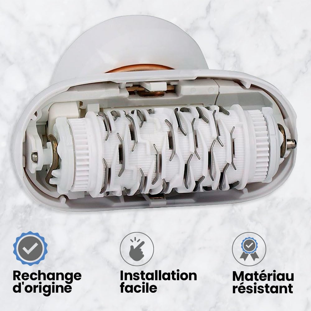 Anakel Home Tête d'épilateur Flex 81719648 Compatible avec Braun Silkepil 9 Flex Type 5380 | Tête Flexible, Technologie Micro-Grip avec 40 Pincettes