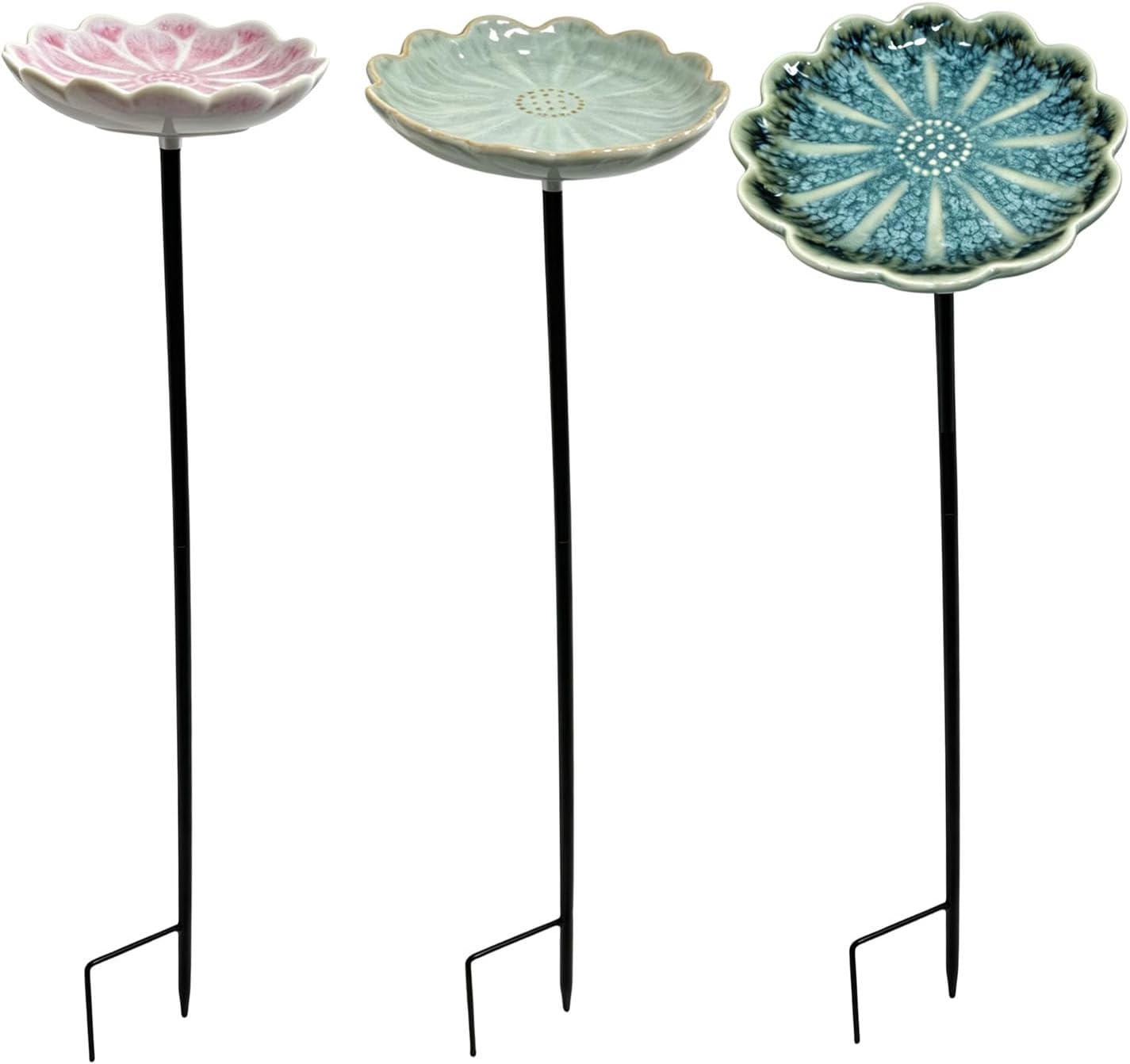 Bird Water Bowl Stake, Light, A