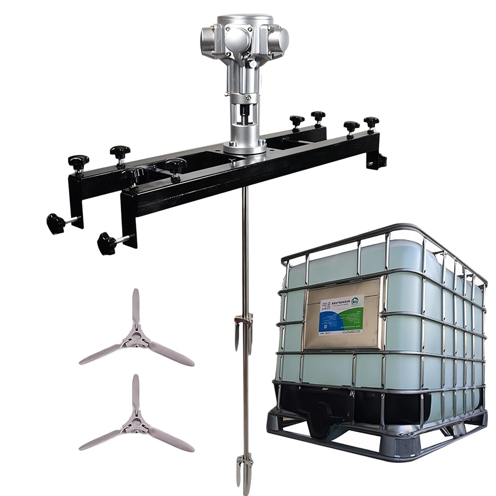 Genérico Agitador neumático, Mezclador Industrial, agitador de Barril con Abrazadera, agitador de Aire, Herramienta para Mezclar Pintura, agitador neumático de 1000 L, Mezclador de Tanque de 1/2 HP,