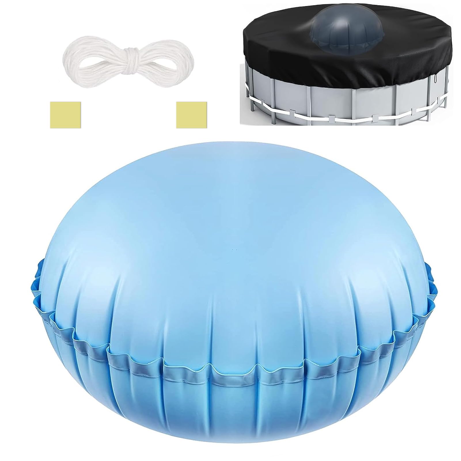 Tefola Produit Hivernage Piscine, 1Pcs 48 * 48 inches Coussin de Piscine, Coussin d'air De Piscine, Oreiller Gonflable pour Hors-Sol Coussin Égalisateur de Glace pour Piscine