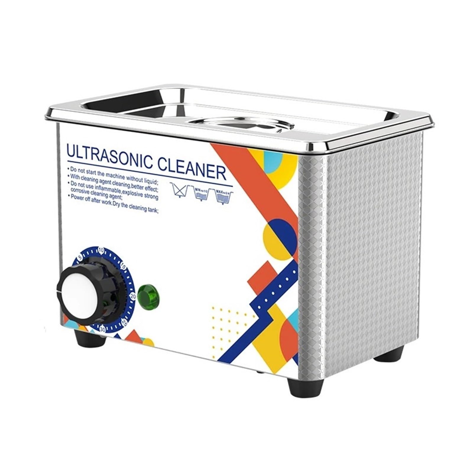 Limpiador Ultrasónico De Acero Inoxidable De 35 W Y 0,8 L, For Baño, 40 Khz, For Relojes, Lentes De Contacto, Dentaduras, Dientes, Maquillaje, Maquinilla De Afeitar Eléctrica Amplia AplicacióN