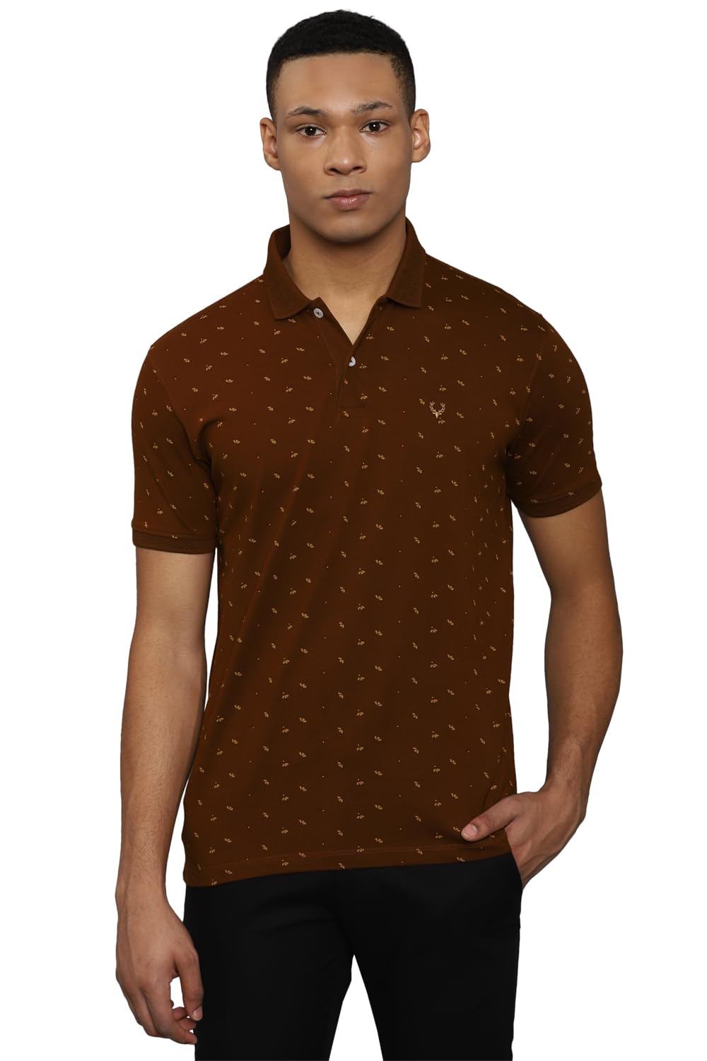 Allen Solly Men’s 100% Cotton Regular Fit T-Shirt – Comfortable Casual Wear Tee