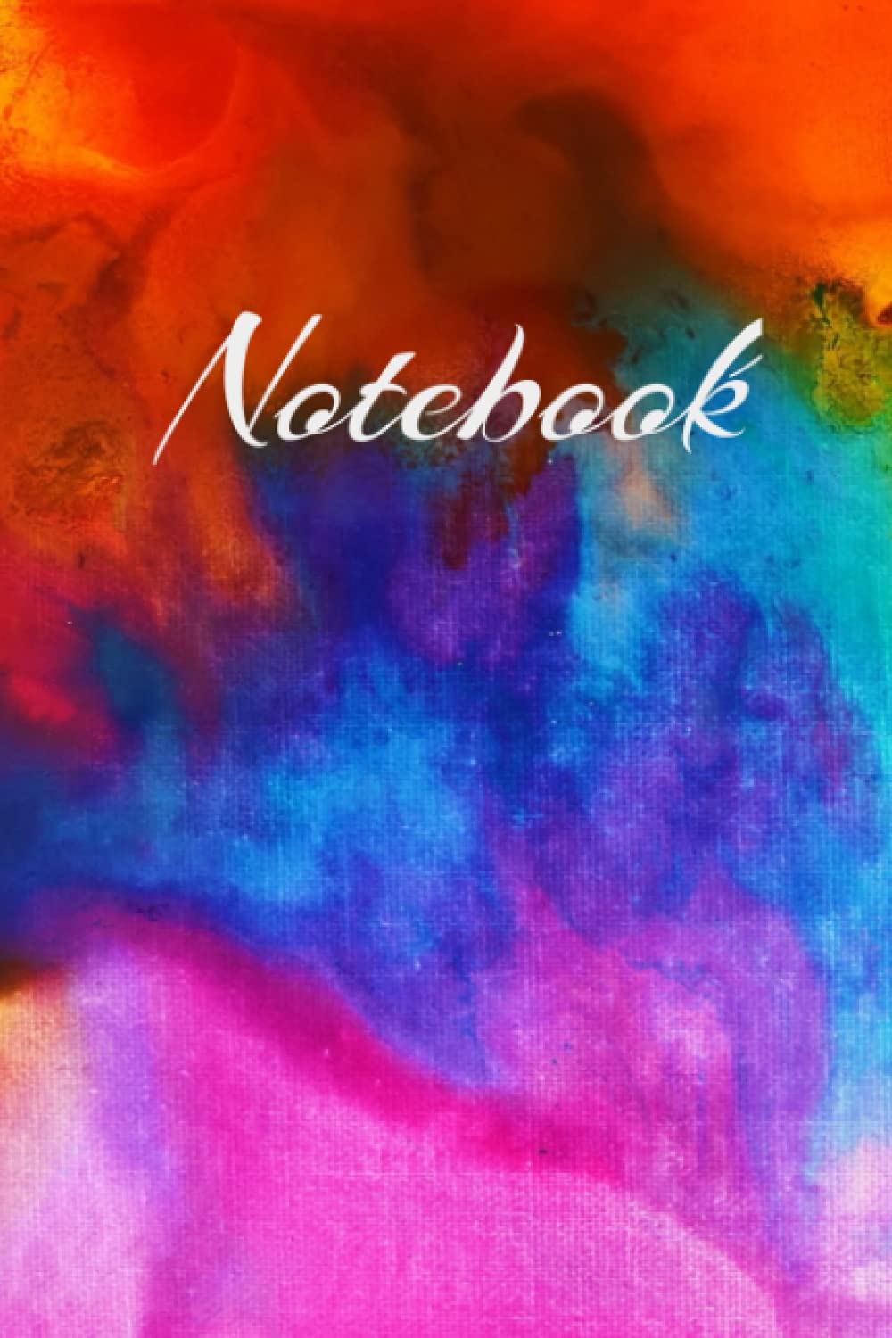 Tie Dye Notebook/ Note Pad A5, 100 lined pages, College Ruled Journal, 6X9